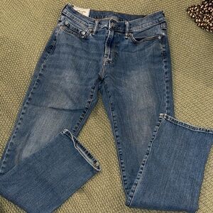 Abercrombie & Fitch Women's Straight Leg Blue Jeans